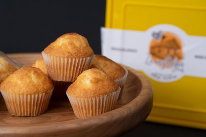 La Nostalgia Foods Magdalenas, 1 tuppers Halal. Spanish Style Fairy Cakes, 12.35 oz each Tupper, with 14 mini muffins,twin pack on each